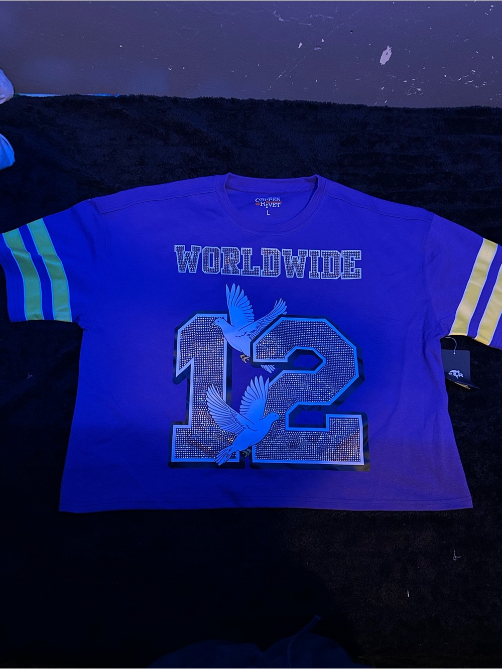 Worldwide 12 Graphic Tee - Blue